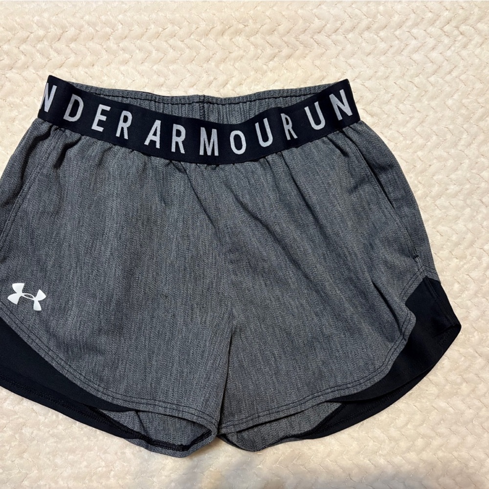Under Armour Women's Gray and Black Athletic Shorts